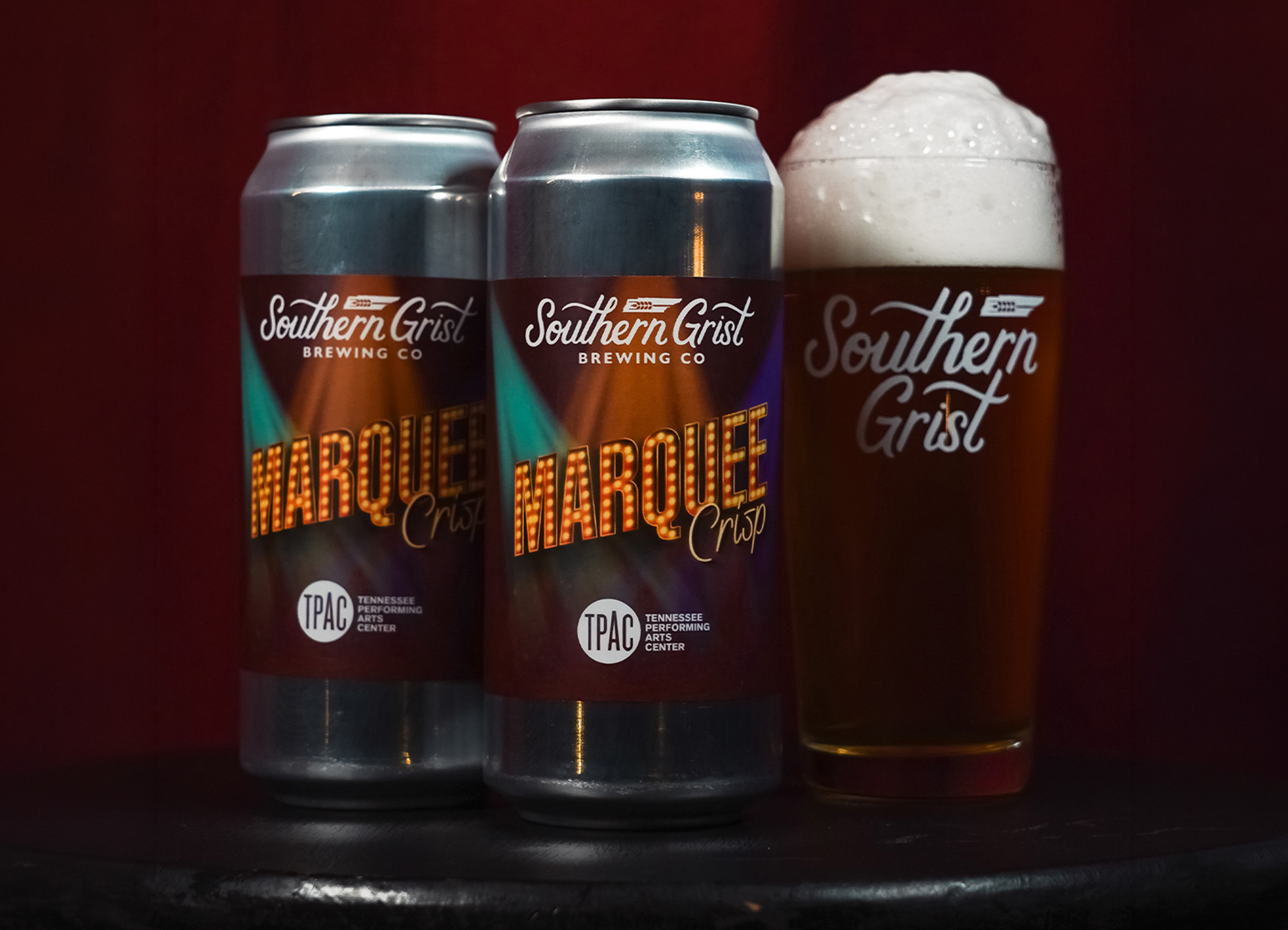 Labels and Poured Shot of Beer