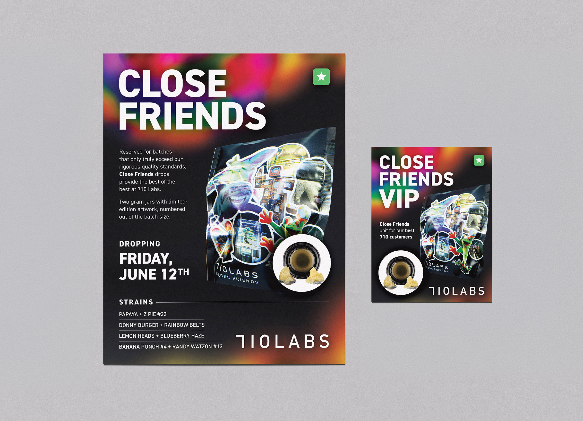 Close Friends VIP Drop and Small Flyer